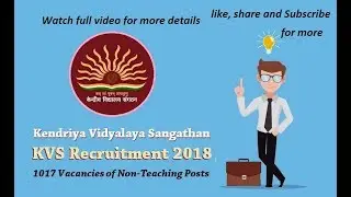 Kvs recruitment 2017-18