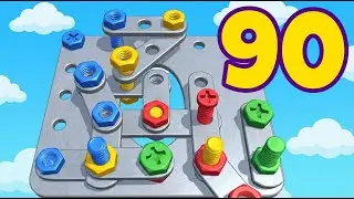 Screw Out 3D: Nut Sort Jam - Part 90 | Mind-Bending 3D Puzzle