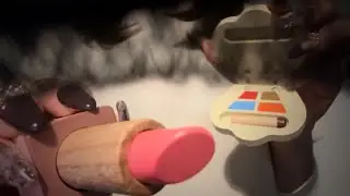 【ASMR】木のおもちゃでメイクアップ💄Wooden make up