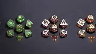 Unleash Epic Gaming with This Sharp Resin Dice Set with Metal Edges
