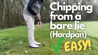 Chipping off a bare lie (hard pan)