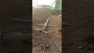 column casting work with pump