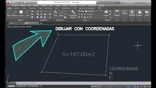 AUTOCAD - COMO DIBUJAR PLANO CON COORDENADAS, INSERTAR COORDENDAS EN AUTOCAD