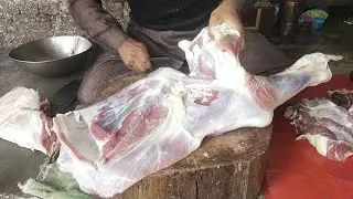 Fastest Buffalo Meat Cutting Knife Skill | How To Cut Beef Meat By Expert Butcher |MK Cutting Skills