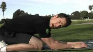 TRAINERmat for Golf-latissimus dorsi stretch exercise