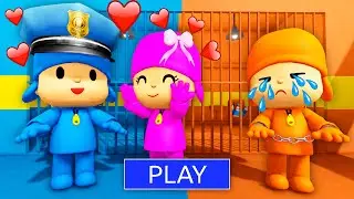 SECRET UPDATE | POLICE POCOYO FALL IN LOVE WITH GIRL POCOYO? BARRY'S PRISON RUN! #roblox #obby