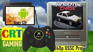 CRT Gaming【Horizon Chase】Deja Vu | Hyperkin Duke | Galaxy Tab S8【Sharp Lapiz CRT TV】(240p)