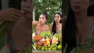 Eating fresh vegetable delicious #food #eating #mukbang #shortvideo #shorts