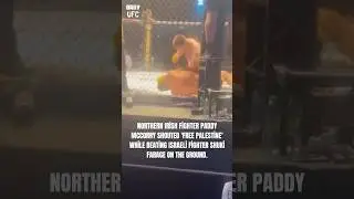 Paddy McCorry shouted 'Free Palestine' in the face while beating Israeli fighter Shuki Farage. #ufc