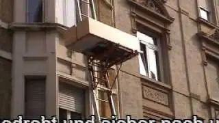 Umzugsvideo mit M&ouml;belaufzug