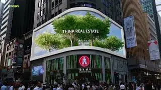 JLL - Celebrating 50 Years | 3D Anamorphic Animation | Naked-eye 3D | CGI | 裸眼3D | 香港 Hong Kong