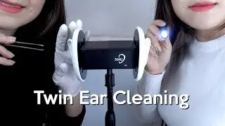 ASMR Twin Ear Cleaning No Talking | Will Make You Tingle 100%