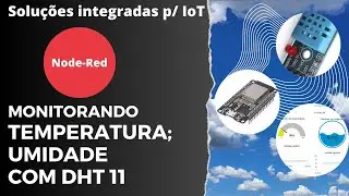 Monitoramento de Temperatura e Umidade com IDE Arduino, sensor DHT, ESP32, Node-RED e dashboard.