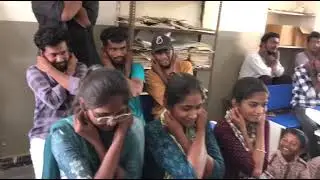 Positioning of fingers on earlobes- Workshop on Super Brain Yoga at GDC Dharpally NSS-I Special Camp