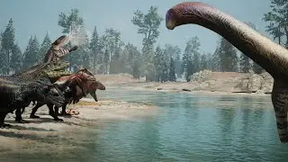 Giga pack VS Argent herd event Highlight #1 [Path Of Titans]