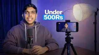 UNDER 500rs low budget lighting setup for youtube videos + android phone