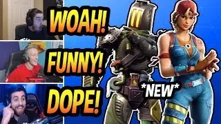 Tfue & Streamers Reacts To *NEW* Sparkplug & Kitbash Skin! Fortnite Moments!