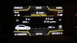 Seat Leon 5F - Vorf&uuml;hrung Fahrschulmodus bei Radio Media System