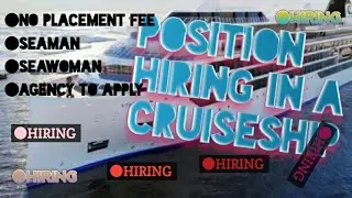 seaman/seawoman hiring. |Manning agency that you can apply |no placement fee.