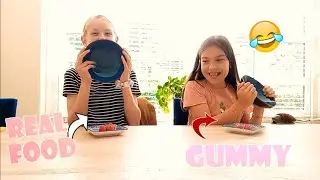 Mini Gummy V.S. Real Food Challange  🍍🍓 | BFF HorseDIY 🐴 #14