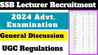 SSB Lecturer Recruitment 2024 Advt Examination II NET & PhD Mandatory Guidelines #ssblecturer 