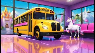 The Unicorns on the Bus | Sparkly Unicorn Song for Kids | Rainbow Ride Rhyme