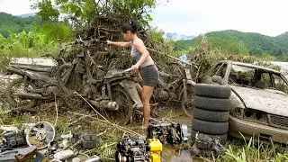 Calm Precision and Genius Skill as a Mechanical Girl Repairs Flooded Engines and Old Bikes