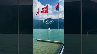 Одно из красивых мест в Лугано - это пляж на озере🌴 #swisslife #швейцария #жизньвшвейцарии #swiss