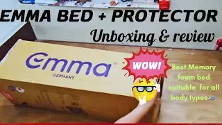 Emma bed+ protector|100% water resistant|memory foam bed|ortho friendly|unboxing&review| best seller