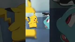 Pikachu mimics Ivysaur