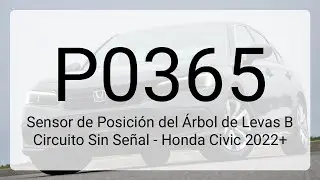 DTC P0365: Sensor de Posición del Árbol de Levas B Circuito Sin Señal - Honda Civic 2022+