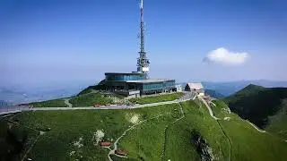 Alpstein von oben: Drehrestaurant Hoher Kasten