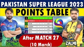 HBL PSL 2023 Today Points Table after Peshawar Zalmi vs Multan Sultan Match 26 | Point Table