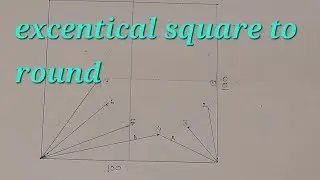 Excentical square to round / layout fabrication #material #pipelining #sheetwork #fabricationshop