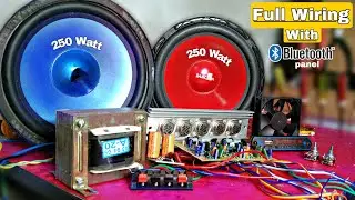 2n3055 Kit Full Wiring With Bluetooth Panel || Testing With 8Inch , 60 Watt Woffers ||
