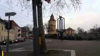 Stadt Rastatt/ Город Rastatt из окна автомобиля