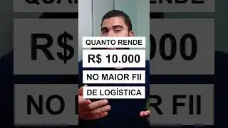 Quanto rende R$ 10.000 no FII HGLG11? #fiis #fundoimobiliario #hglg11 #rendapassiva #shorts