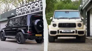 G WAGON WRAPPED IN SATIN DESERT STORM!