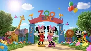 🐭🌈 Mickey & Minnie&rsquo;s Magical Zoo Adventure | Fun Animals & Learning for Kids 🦒🦁
