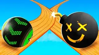 Going Balls vs Bomb Roll 3D - Funny Sky Run Rolling 3D Games