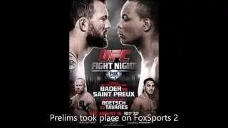 UFC Fight Night- Bader vs. St. Preux Results