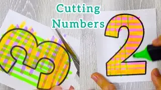 Colorful Number Cutting Craft | Fun DIY | Perfect cut numbers 