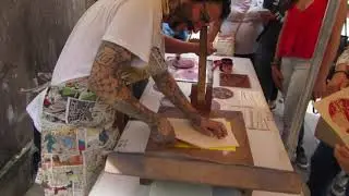 Printing with a Tortilla Press  -- Tlaquepaque -- with 3 Gatos Press (part 1)