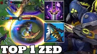 Wild Rift Zed - Top 1 Zed Gameplay 