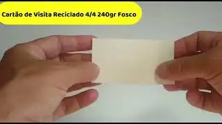 Cart&atilde;o de Visita Reciclado 240gr 4 4 Fosco