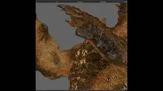 Creature Texturing WIP in Mari  #dinosaur #creature #cgi #cg #art #timelapse #jurassicworld #3d