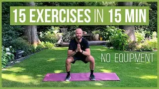 15 exercises in just 15 min | FULL BODY HIIT WORKOUT | No Equipment | Fit with Ken Klein