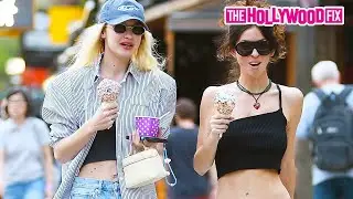 Gigi Hadid & Leah McCarthy Grab Ice Cream Before Cruising Around In Leah's Vintage Ford Mustang