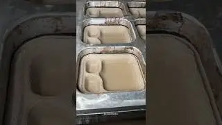 How to make eco friendly disposable plates in factory?? #making #shortvideo #shorts