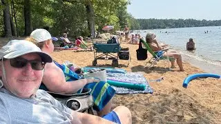 One of the best lake beaches🏝️in Maine USA!#maine#lake #sunshine#love 